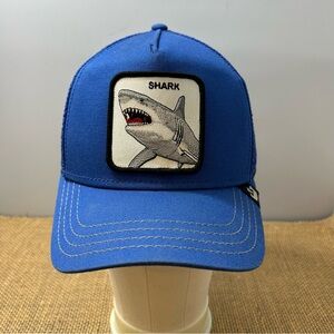 Goorin Bros. CHOMP CHOMP SHARK Mesh Back Adjustable Trucker Hat  BLUE  OSFM